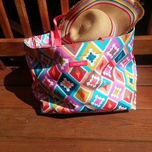 Vera Bradley Hacienda Diamond Beach Bag